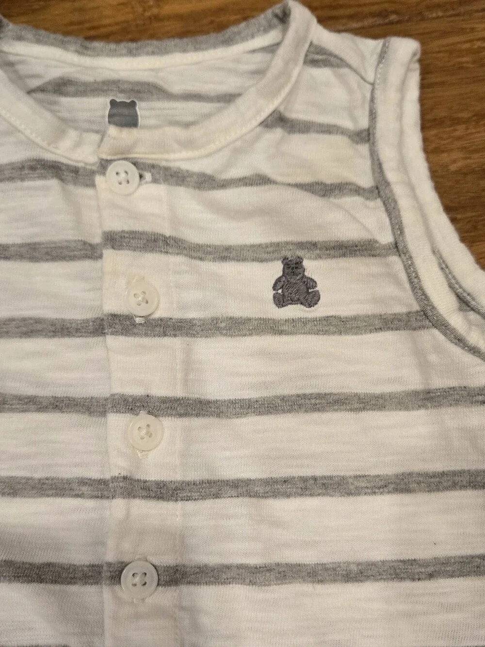 Gap Baby Striped Sleeveless Organic Cotton Romper